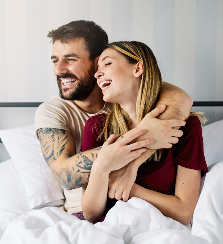 couple smiling